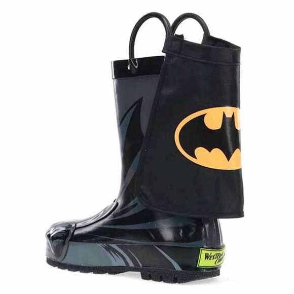NEW Removable Cape! Western Chief Kids' Batman Everlasting Rain Boot Sizes 8-1 - Picture 6 of 9